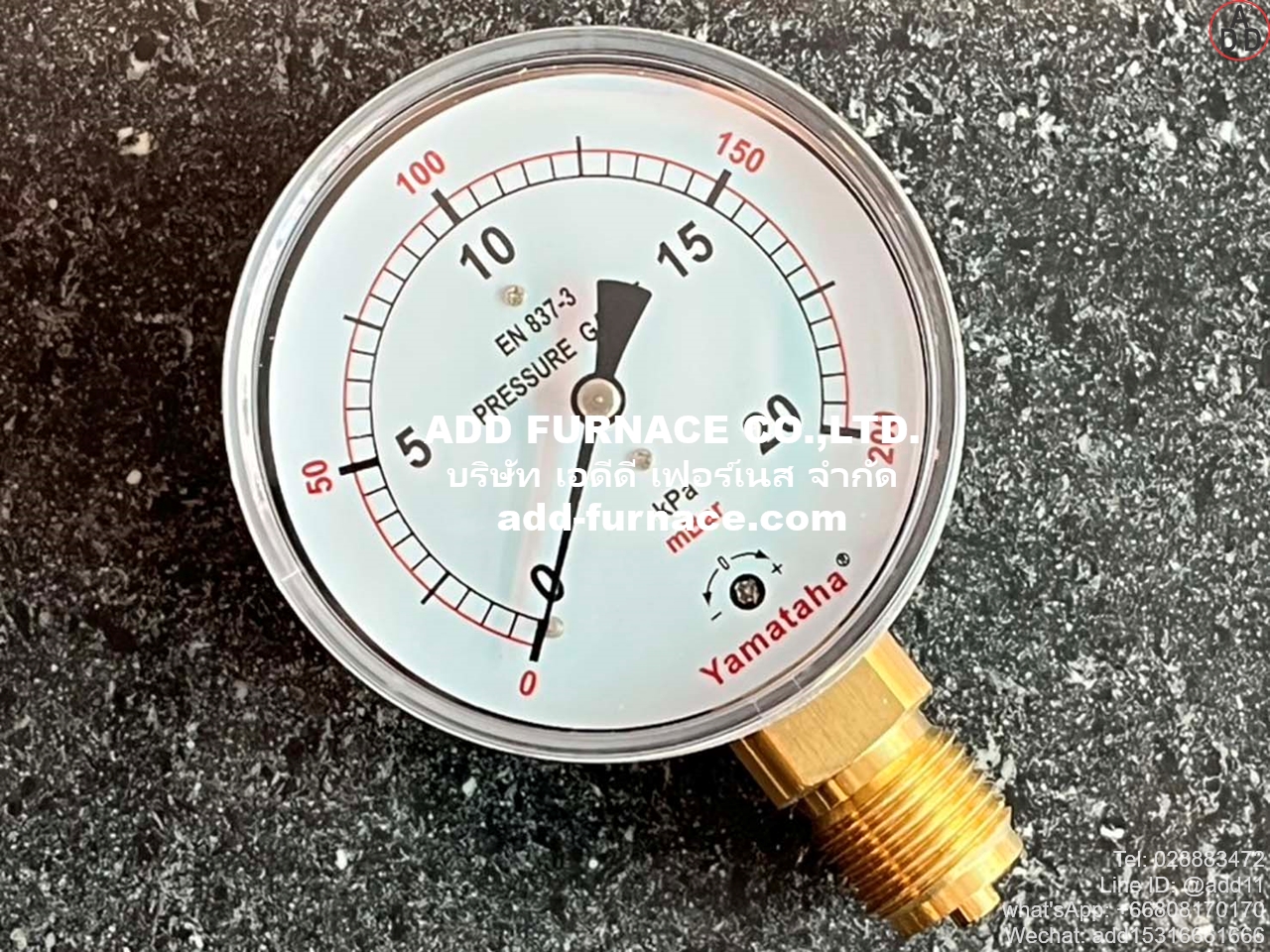 Yamataha Pressure Gauge 0-20kPa(0-200mBar) 1/2 (11)
